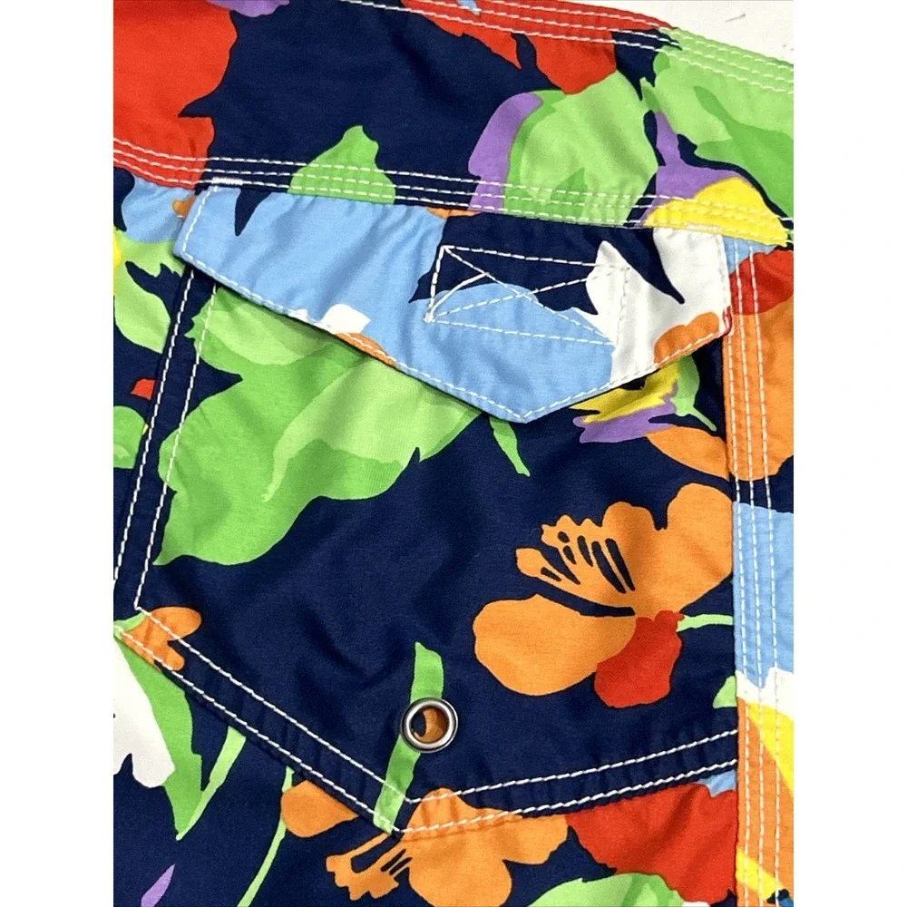 Mens Polo Ralph Lauren Swim Shorts Floral Tropical Print‎ Trunks Sz 32 9